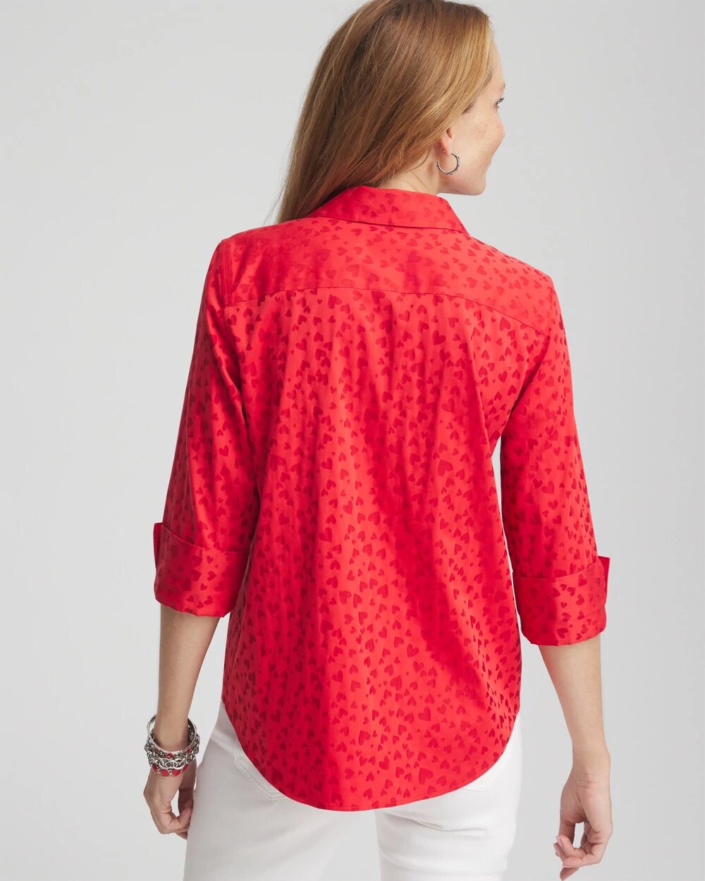 No Iron Valentine's Day Tie-Front Top