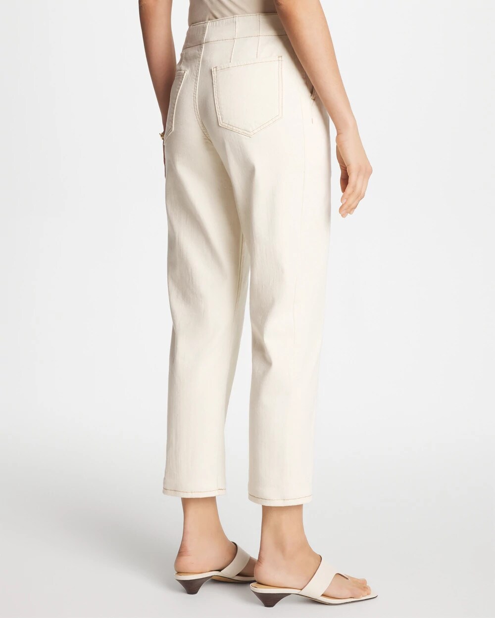 Pull-On Boyfriend Utility Cropped Jeans