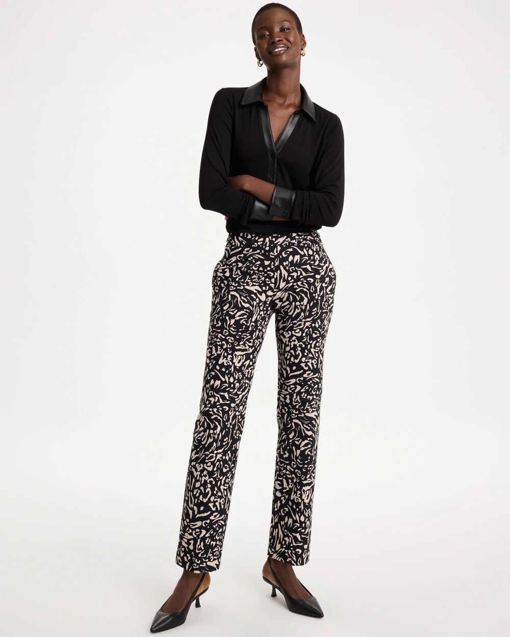 Floral Brigitte Straight Crop Pants