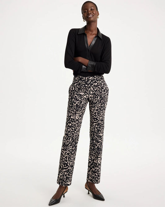 Floral Brigitte Straight Crop Pants