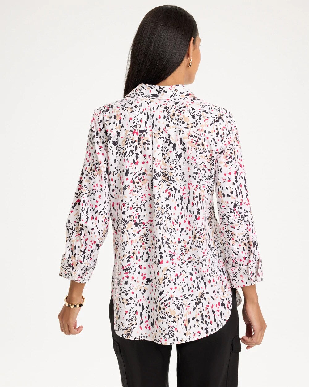 No Iron Stretch Pompeii Sway Print Shirt