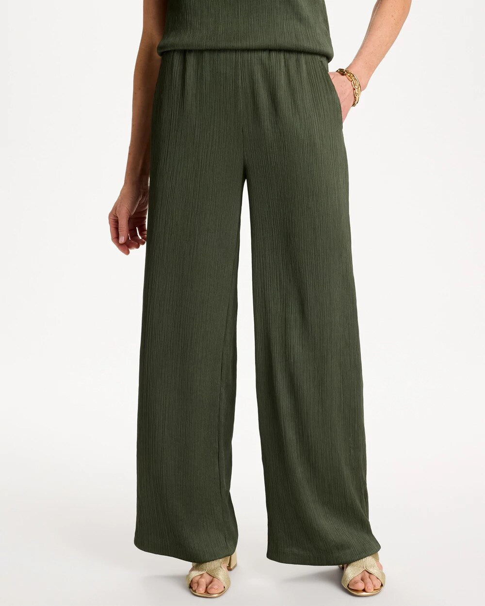 Travelers Crinkle Textured Pants