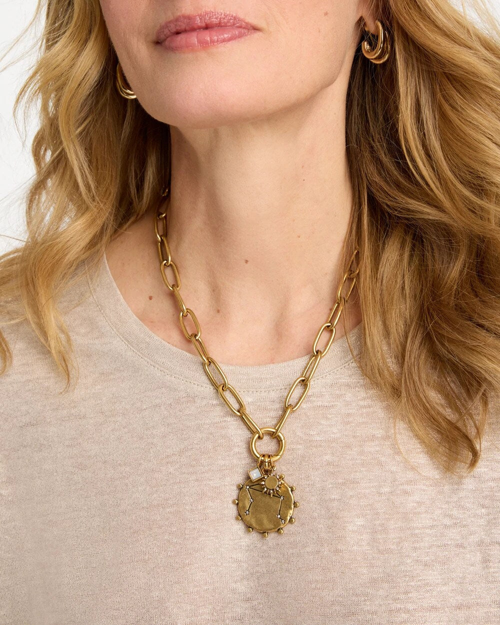 Libra Zodiac Charm Pendant