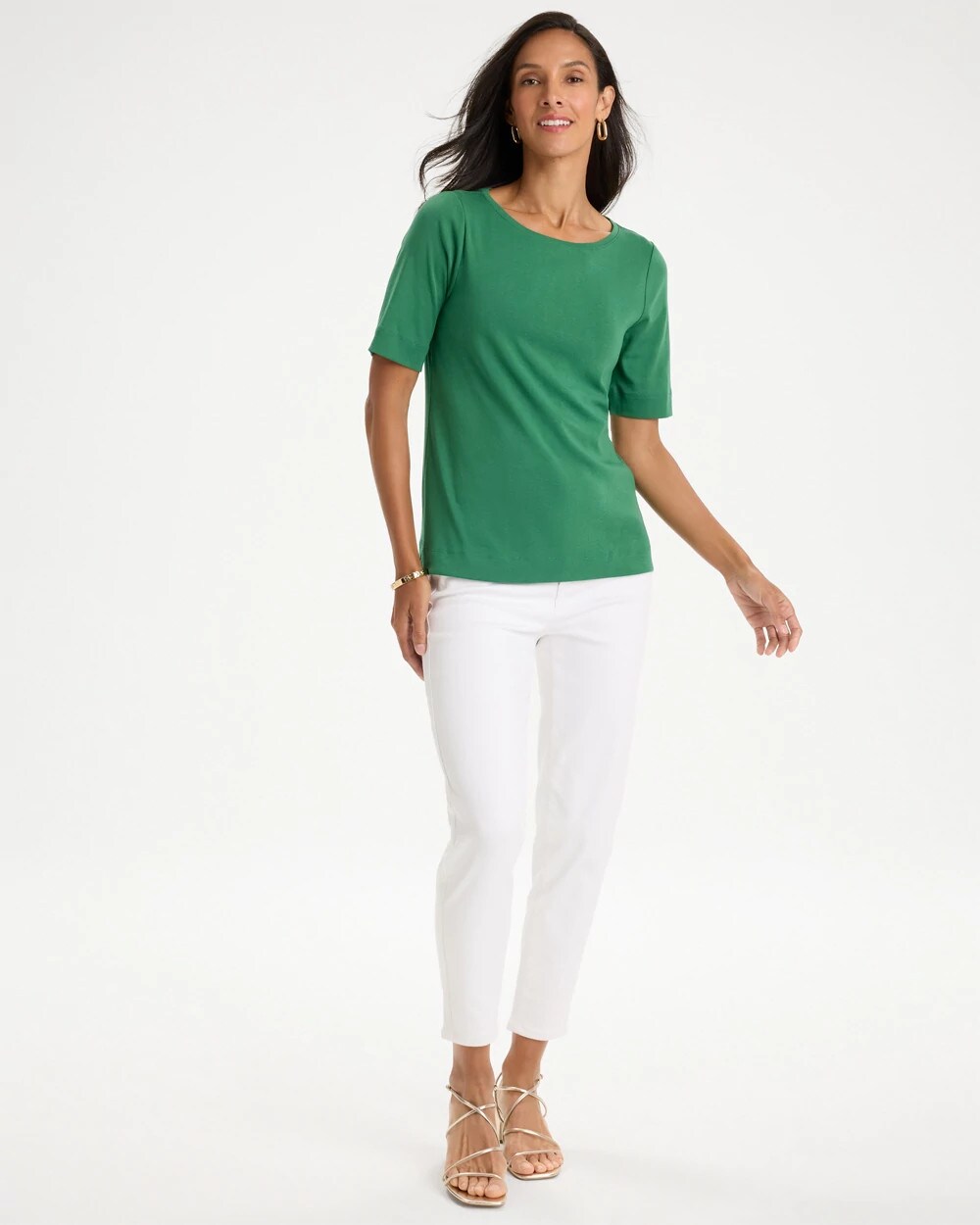 Pima Elbow Sleeve Tee