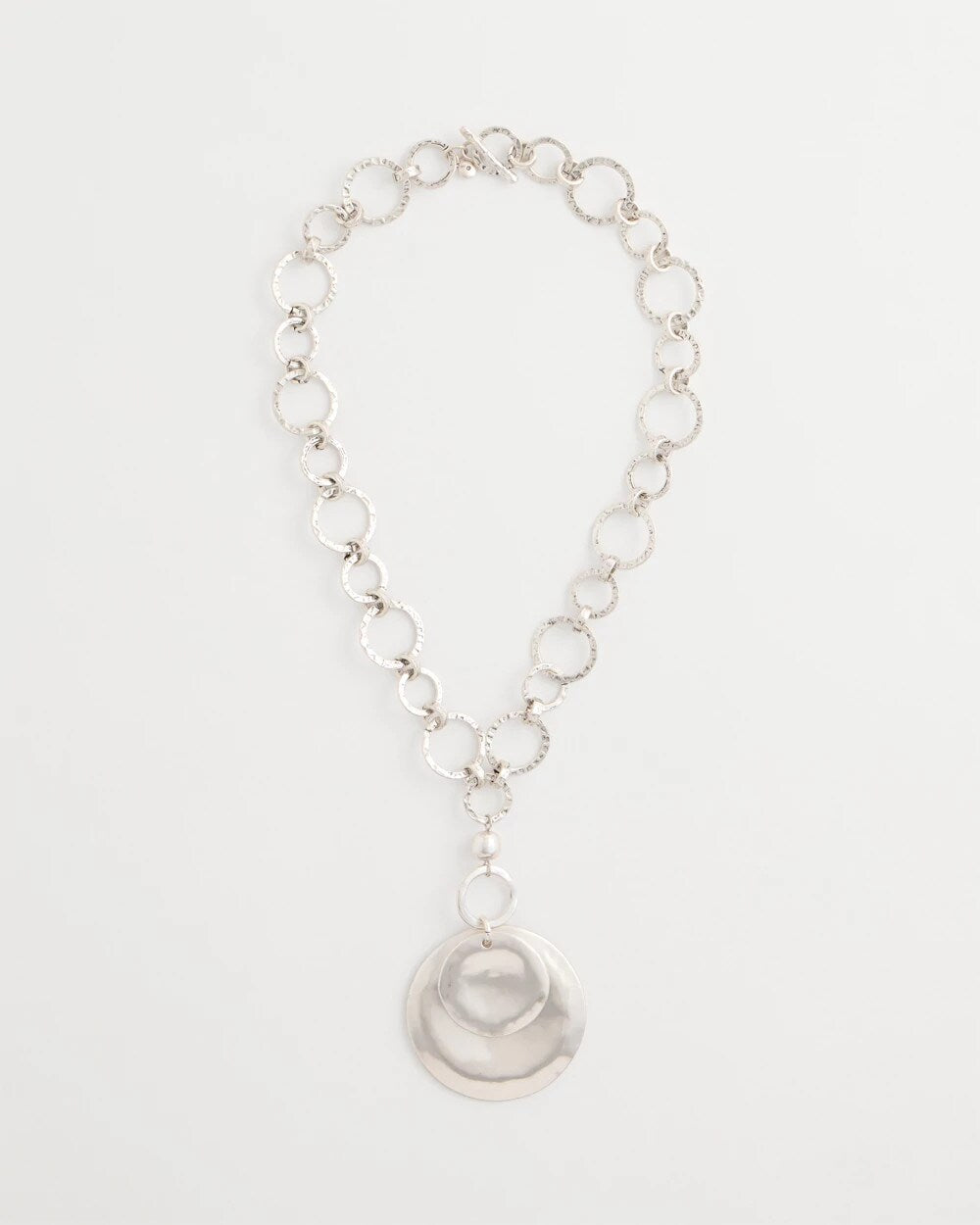 Silvertone Short Pendant Necklace