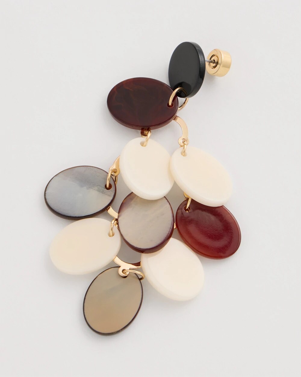 Neutral Resin Chandelier Earrings