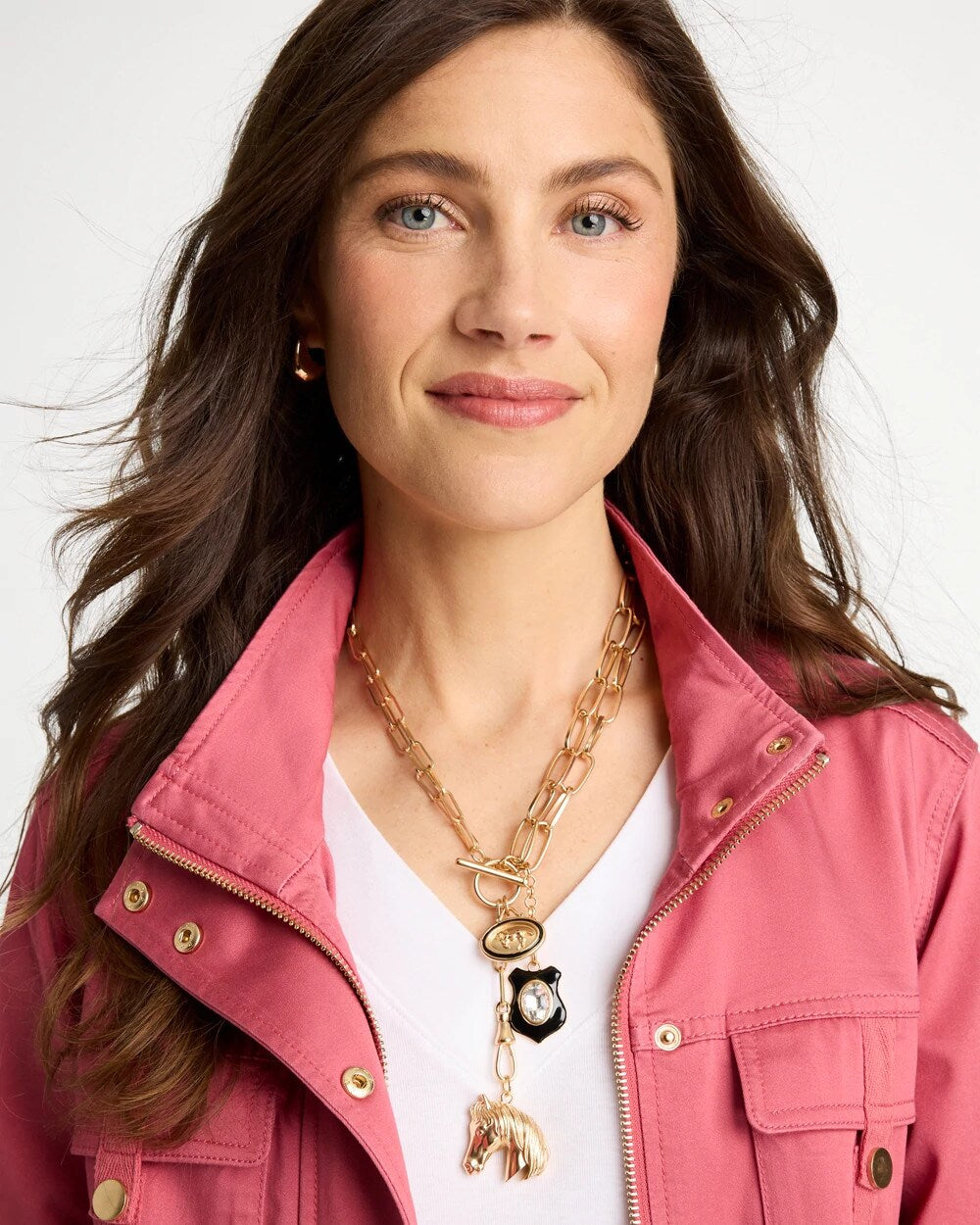 Adjustable Equestrian Charm Toggle Necklace