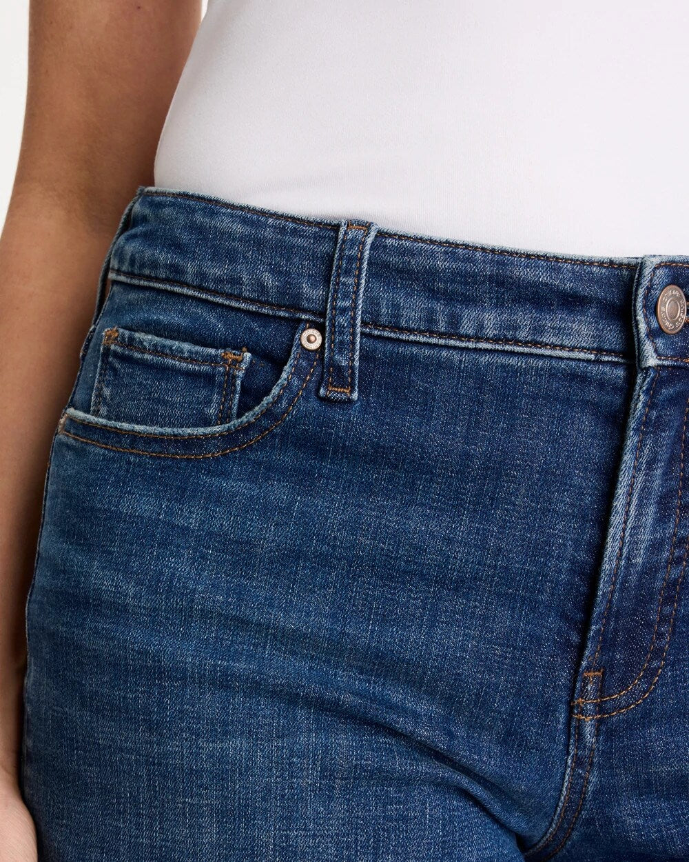 Girlfriend Slim Indigo Jean Shorts