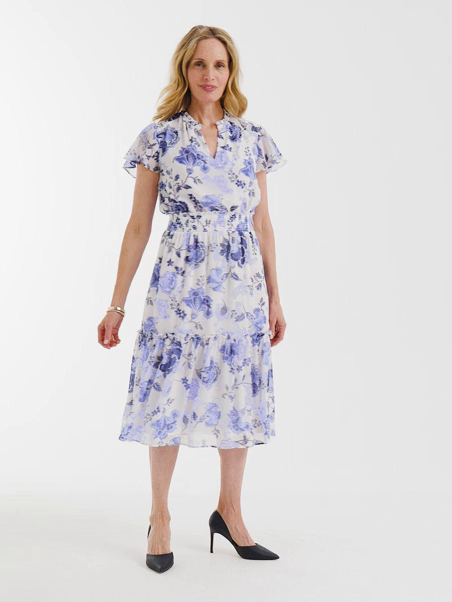 Floral Smocked Waist Dress