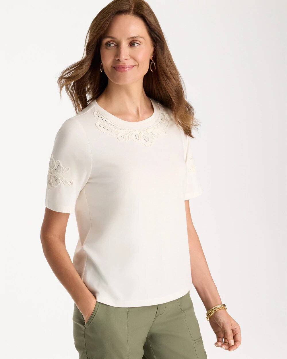 3D Cutwork Knit Tee