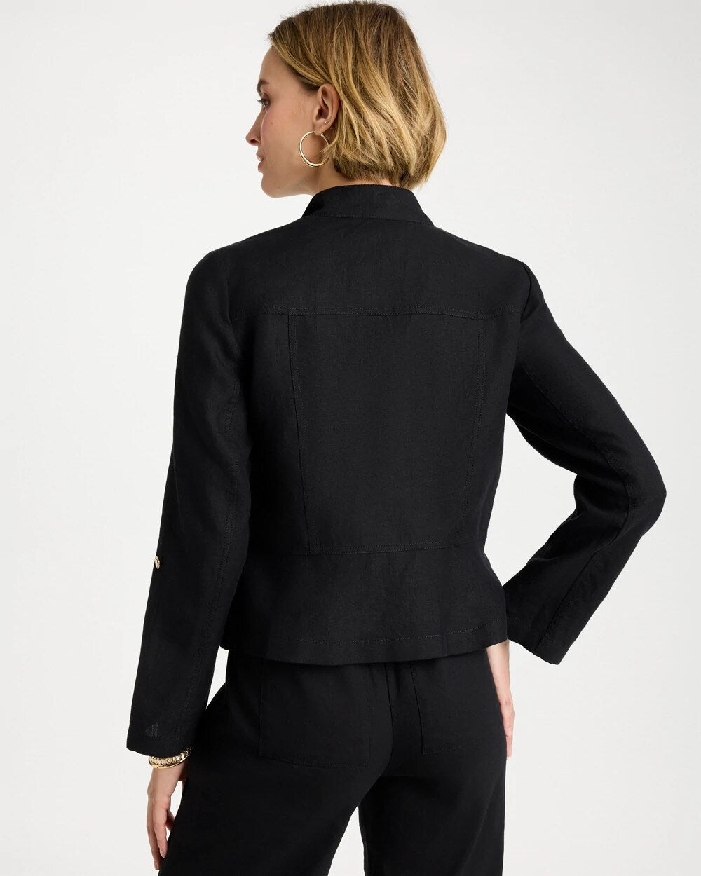 Linen Moto Jacket