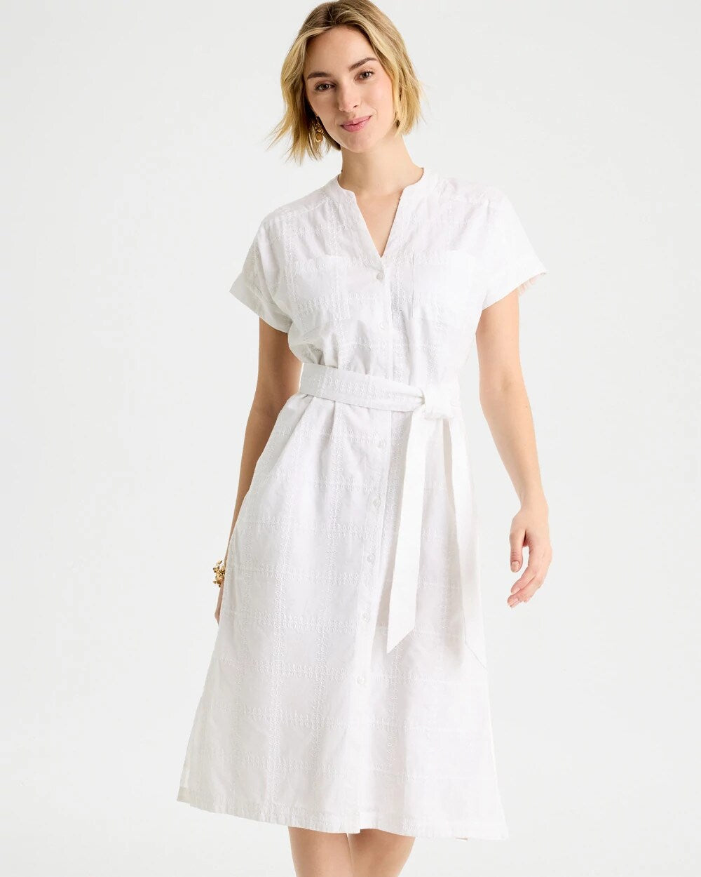 Embroidered Cotton Shirtdress