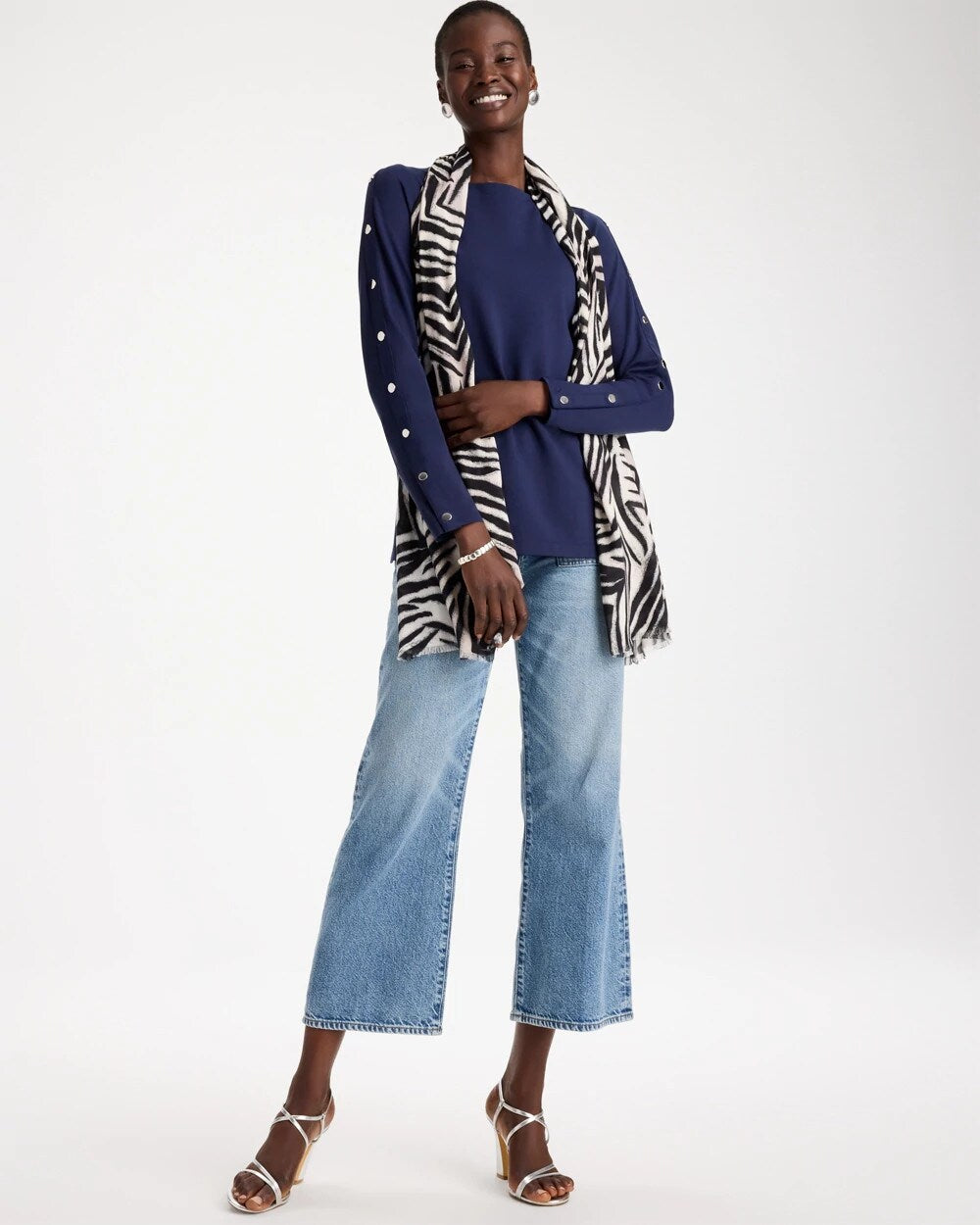 Ponte Button Sleeve Tunic