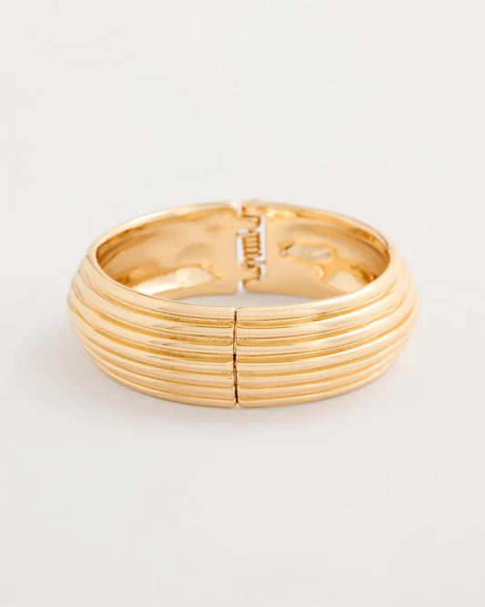Ribbed Hinge Bangle