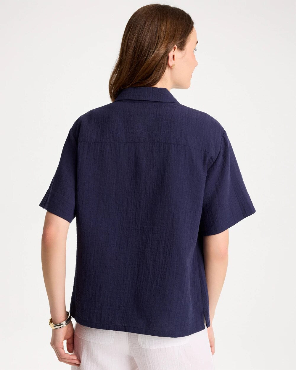 Cotton Gauze Camp Shirt