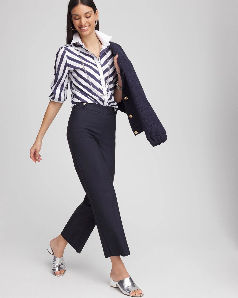 Brigitte Wide-Leg Cropped Pants