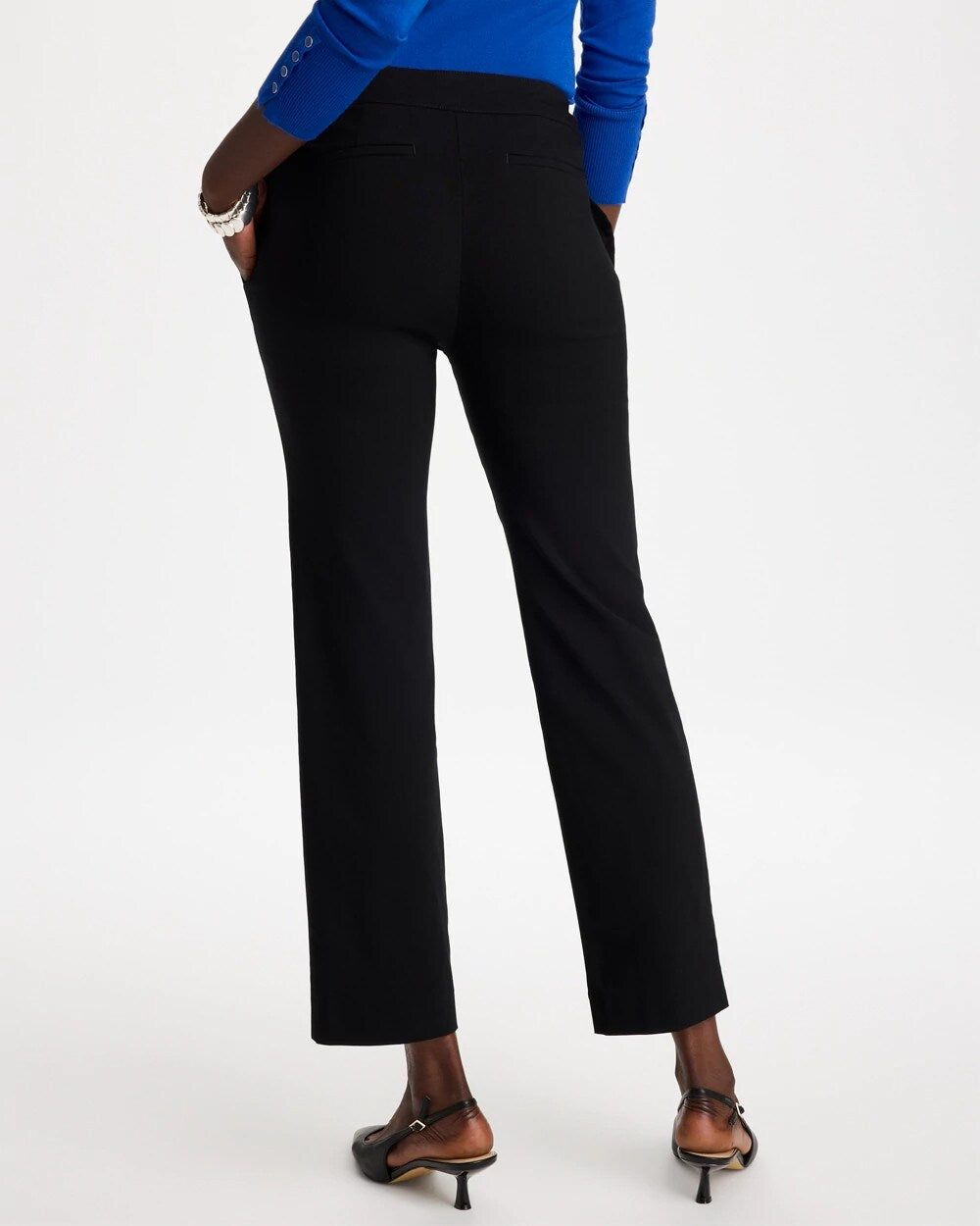 Brigitte Tab Straight Ankle Pants