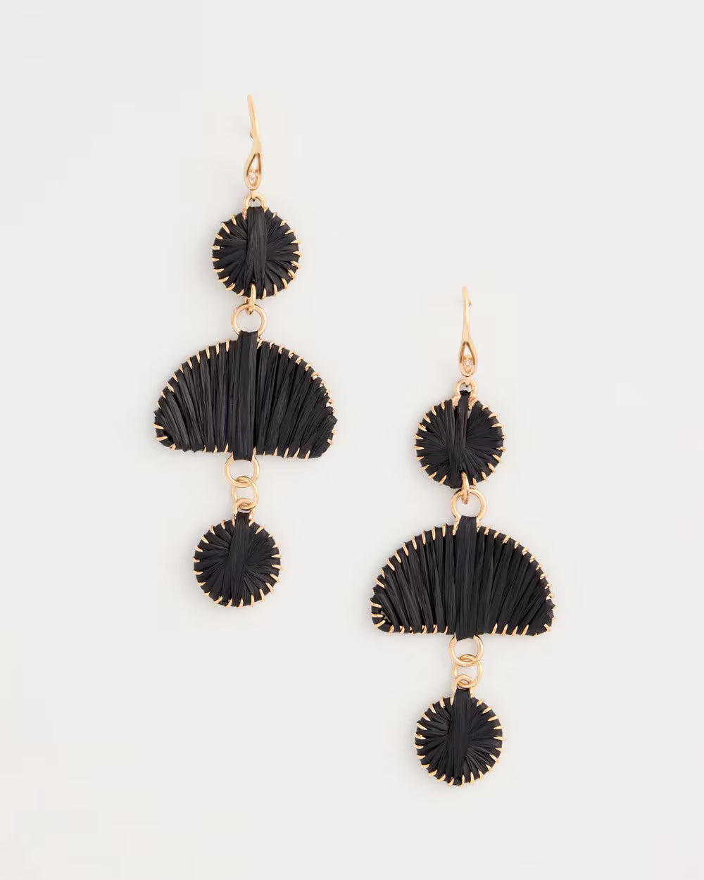 Tiered Raffia Drop Earrings