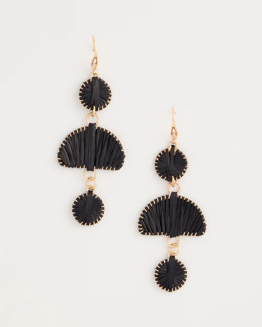 Tiered Raffia Drop Earrings