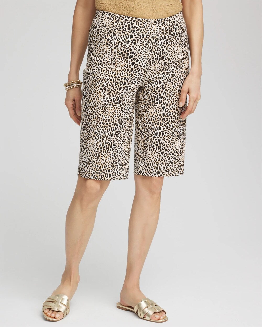 Animal Print Brigitte Slim Shorts