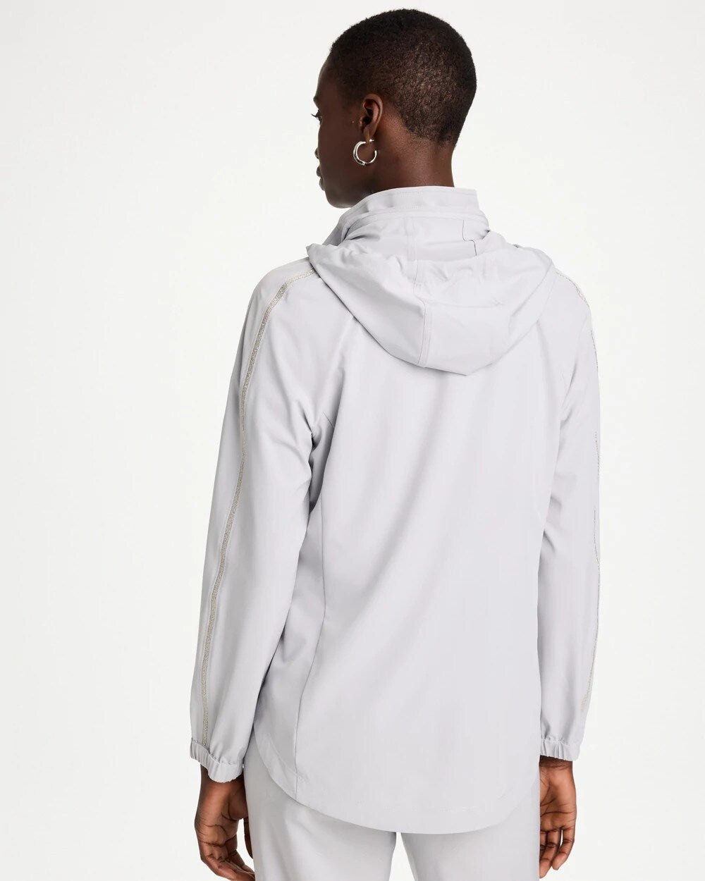 Zenergy UPF Zip-Front Caviar Trim Jacket