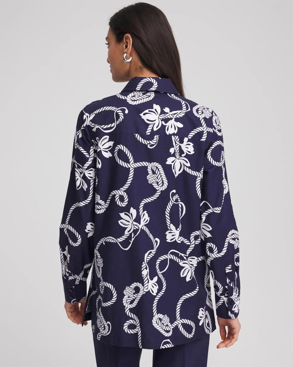 No Iron Rope Print Tunic
