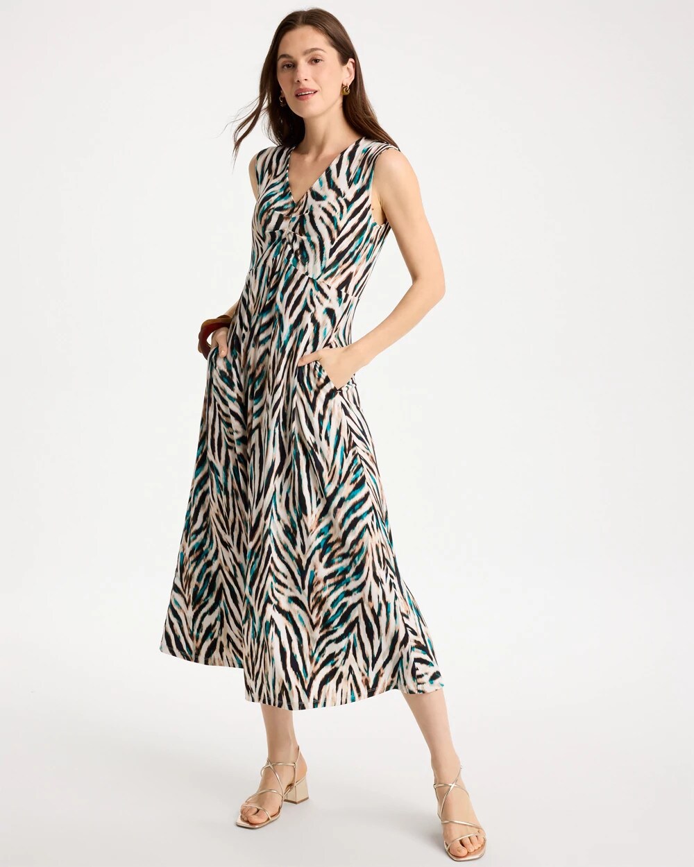 Animal Print Jersey Knit Dress