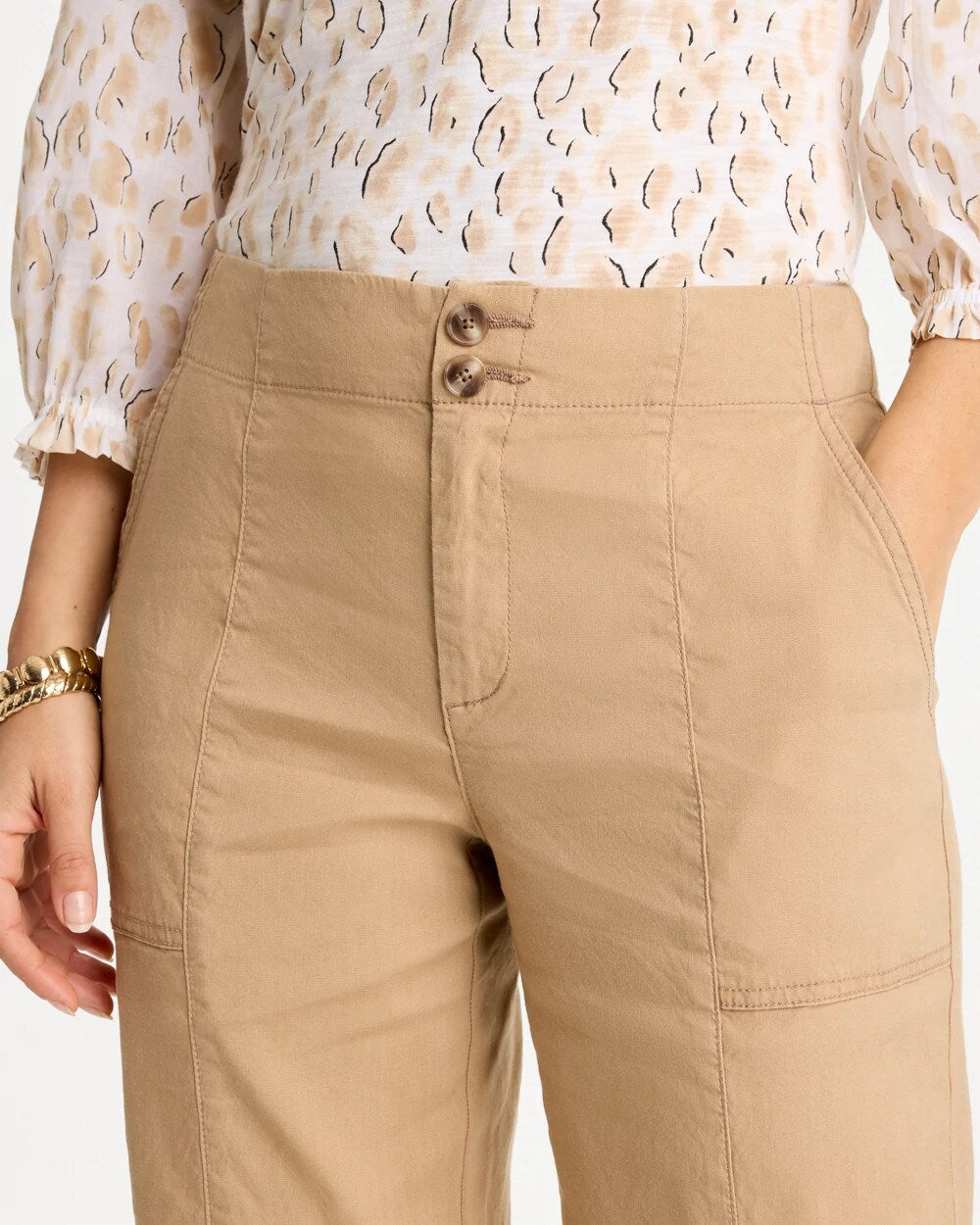 Relaxed Linen Crop Pant