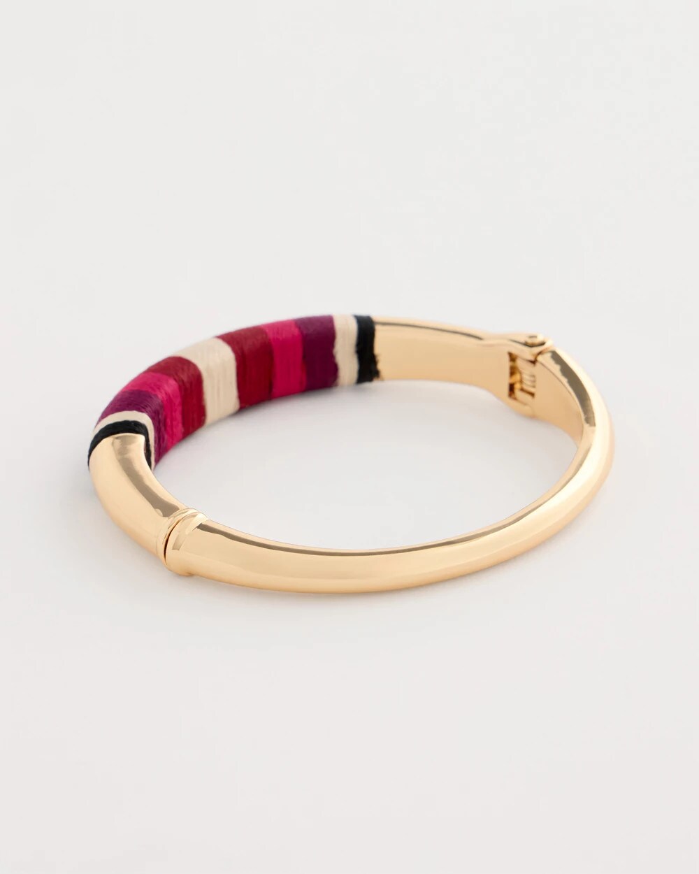 Thread Wrapped Hinge Cuff Bracelet