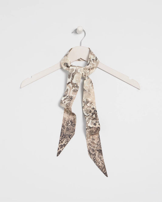 Python Printed Skinny Scarf