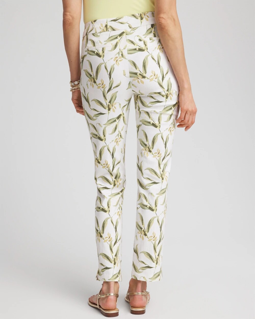 Brigitte Slub Slim Ankle Pants