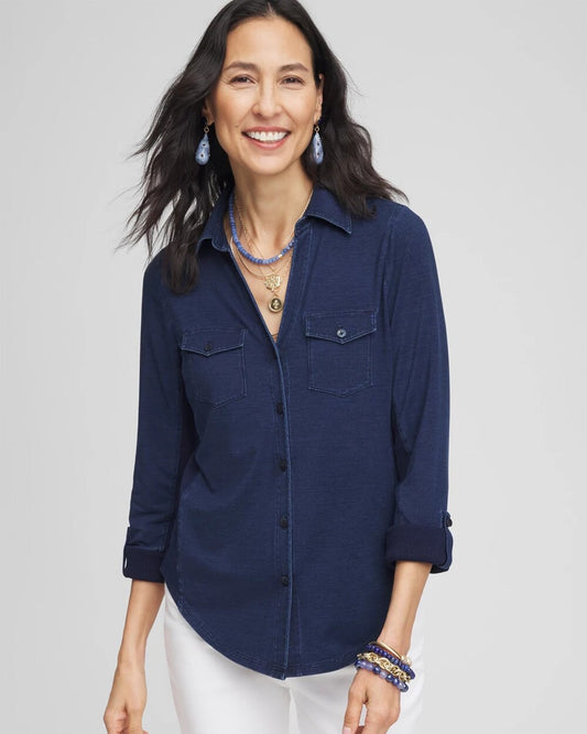 Collared Henley Top