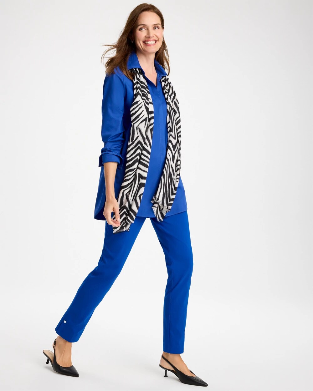 Brigitte Slim Button Hem Pants