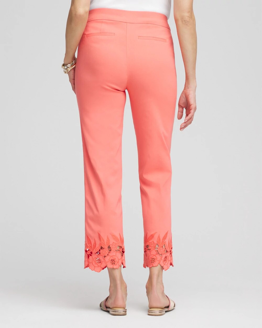 Brigitte Cutout Pull-On Cropped Pants