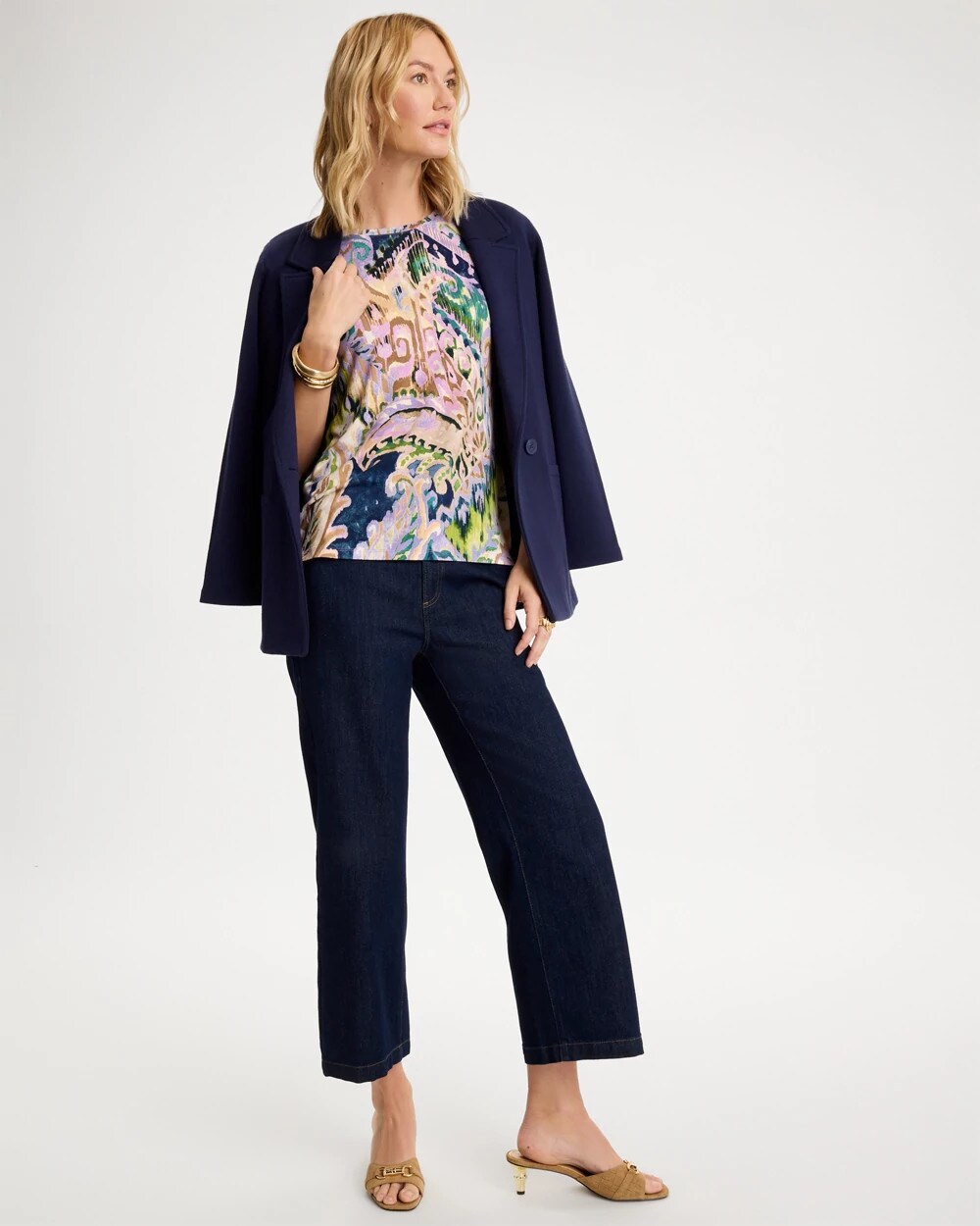 Touch of Cool Paisley Elbow Sleeve Tee
