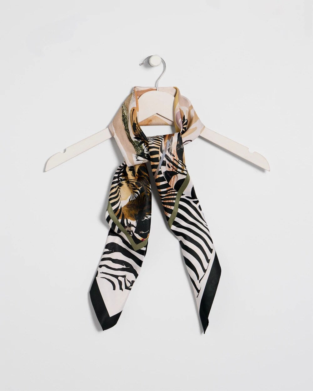 Artisanal Animal Print Square Scarf