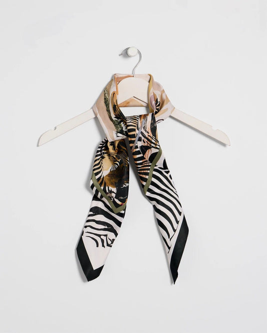 Artisanal Animal Print Square Scarf