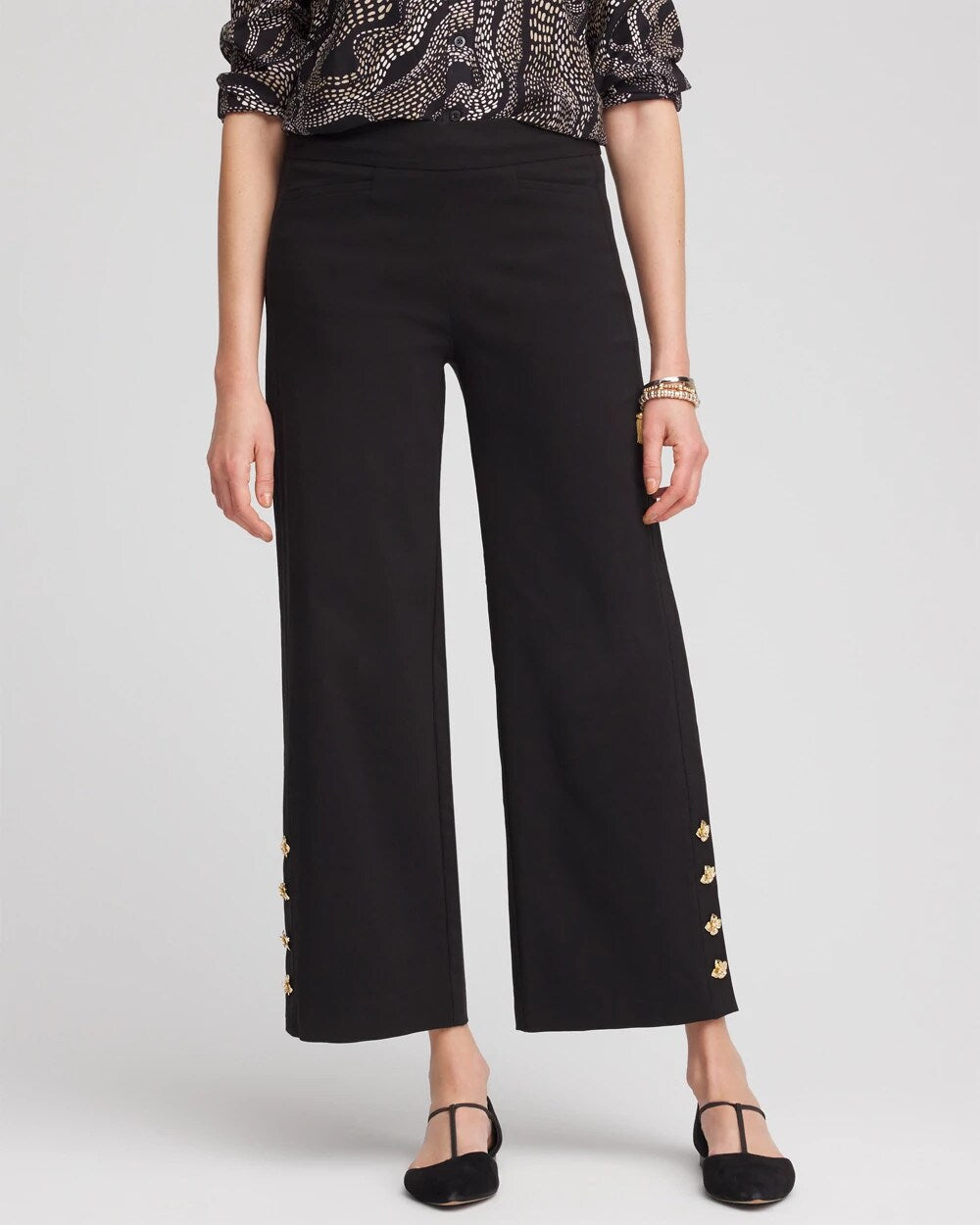 Brigitte Cropped Wide-Leg Pants