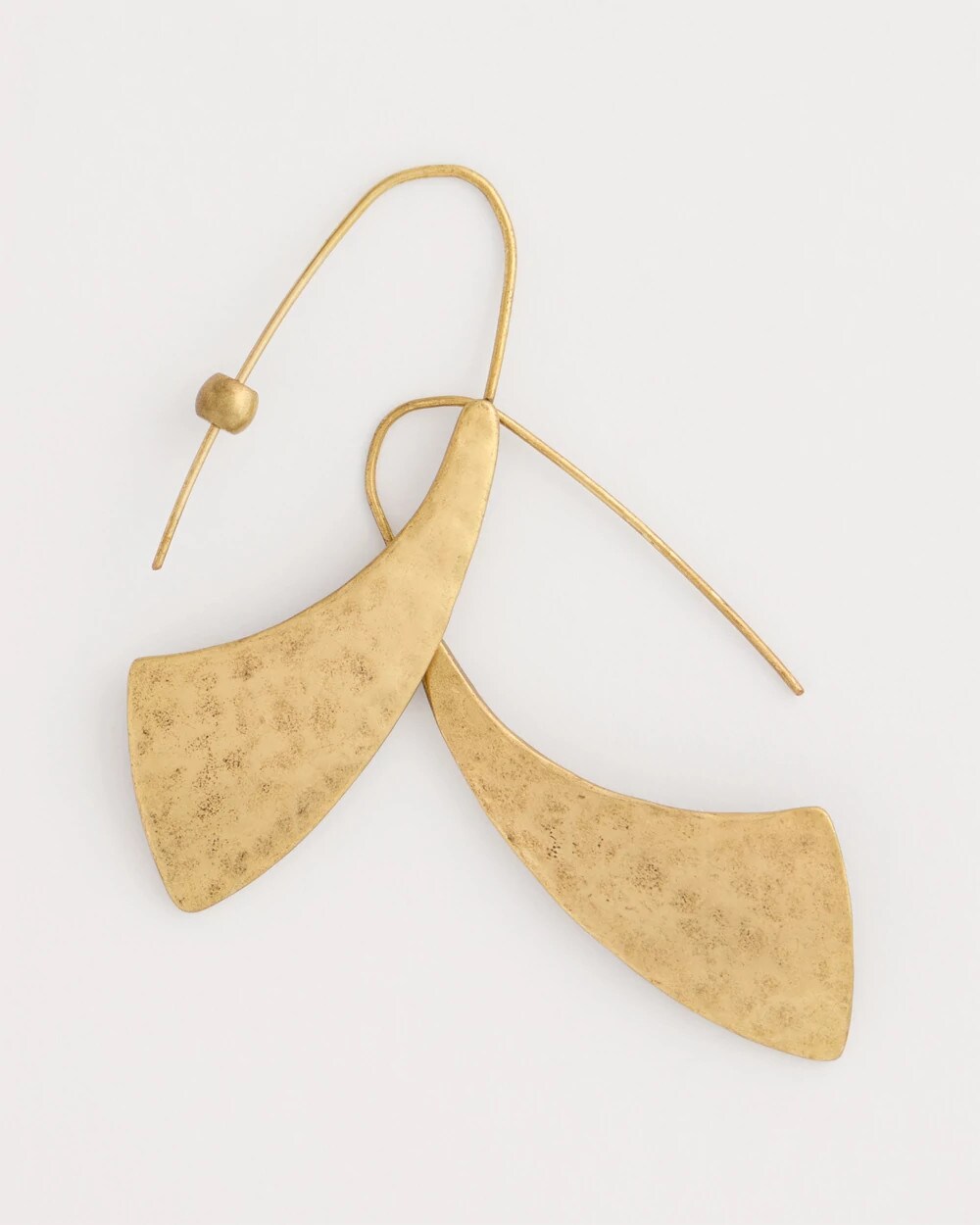 Golden Hammered Threader Earrings