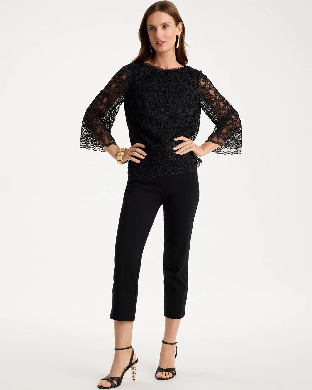Lace Applique Popover Top