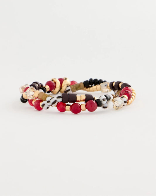 Raspberry Twist Stretch Bracelet