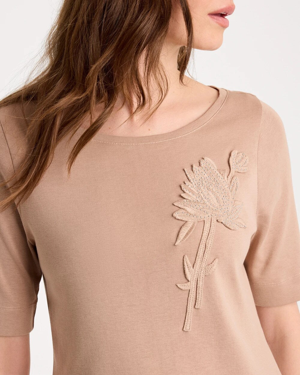 Novelty Pima Elbow Sleeve Tee