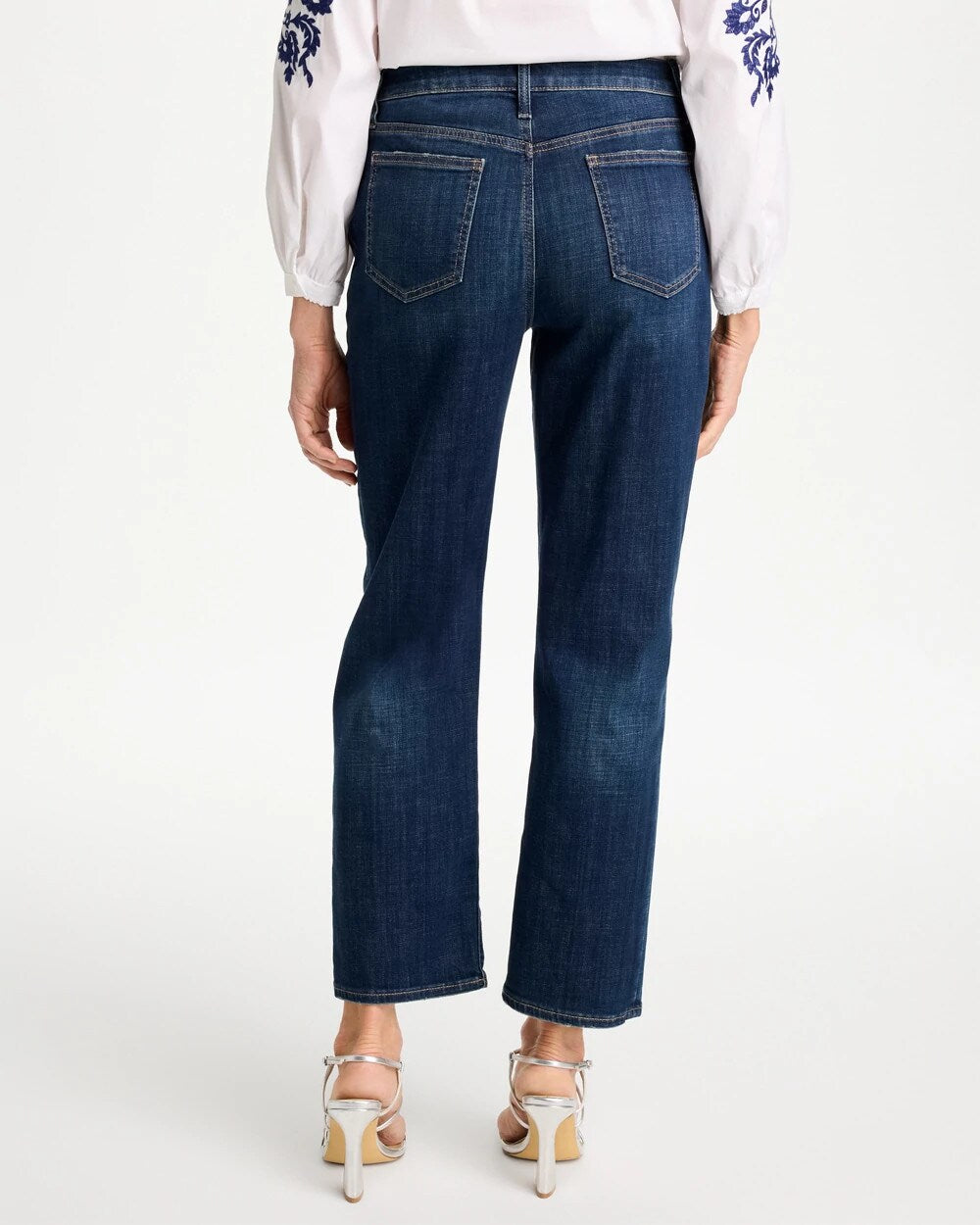 Girlfriend Straight Ankle Jeans