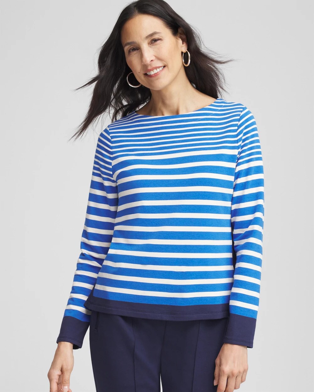 Zenergy Striped Boatneck Mariner Tee