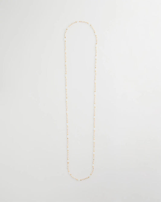 Sea Foam Long Single-Strand Necklace