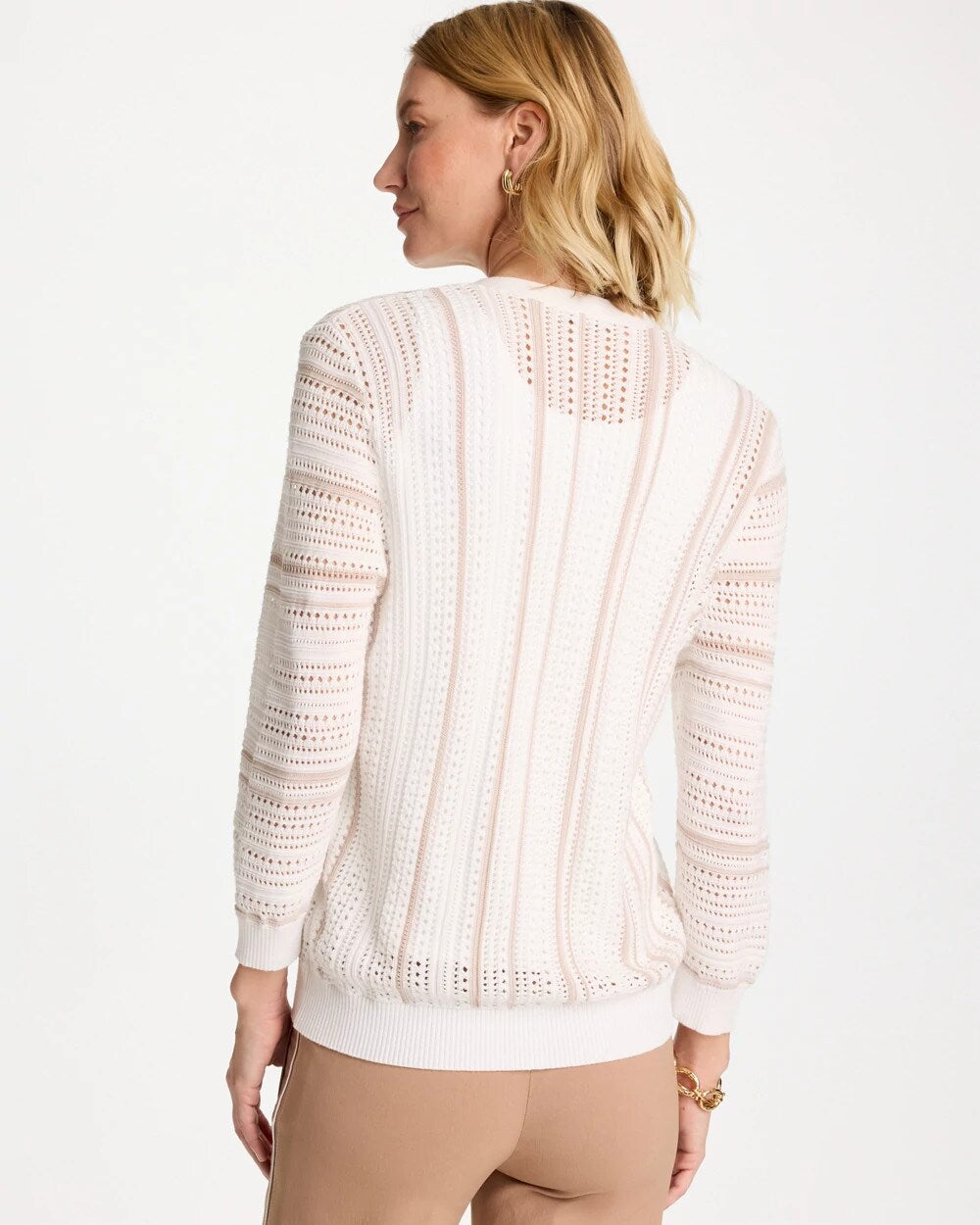 Striped Stitchy Cardigan