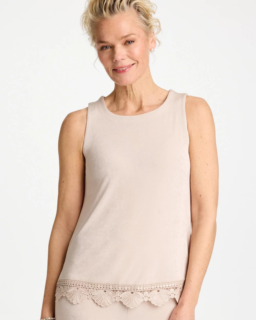 Travelers Scallop Lace Tank