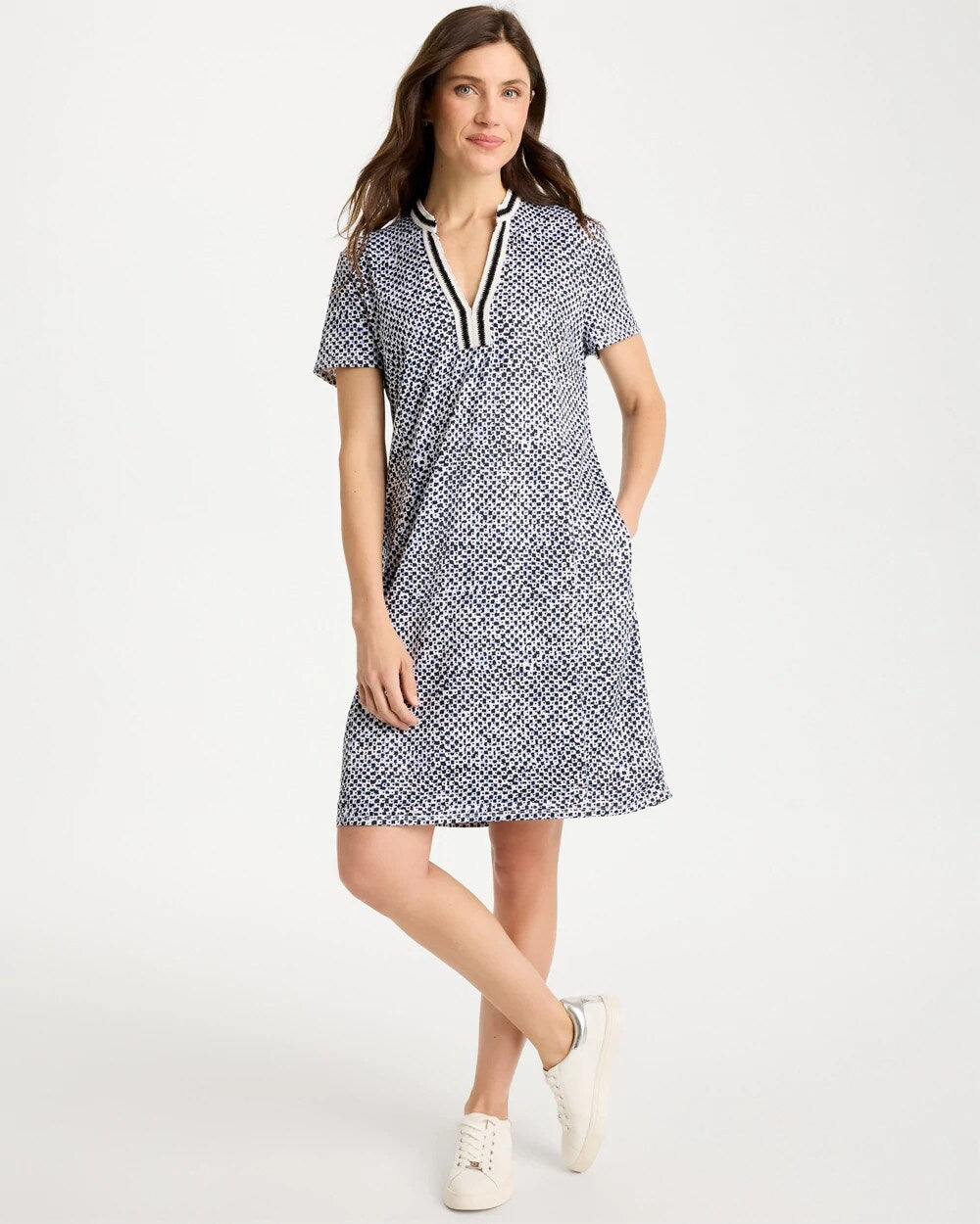 Zenergy UPF Crochet Contrast Trim Dress