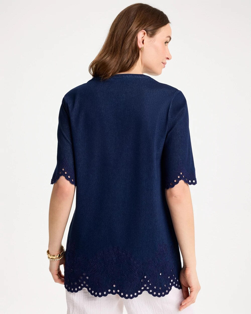 Embroidered Cotton-Blend Tunic