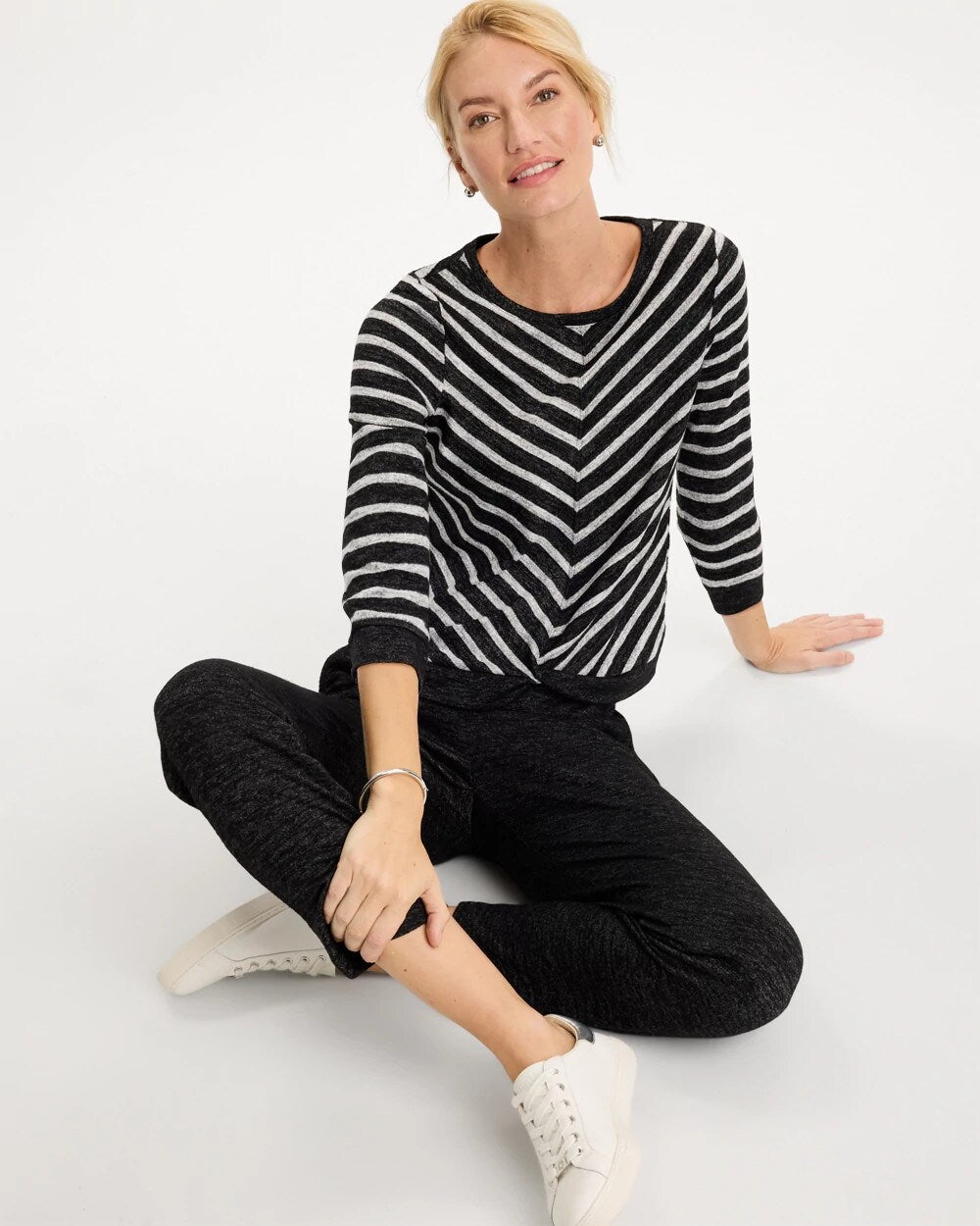 Zenergy Striped Twist-Front Top